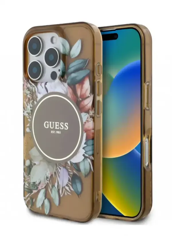 GUESS MAGSAFE CASE FOR IPHONE 16 PRO | GOLD